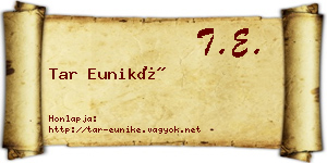 Tar Euniké névjegykártya